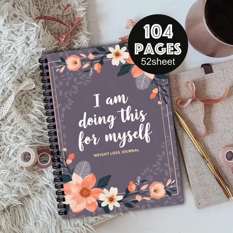 Fitness Journal Planner - Dziennik odchudzania A5, monitorowanie codziennej aktywności,