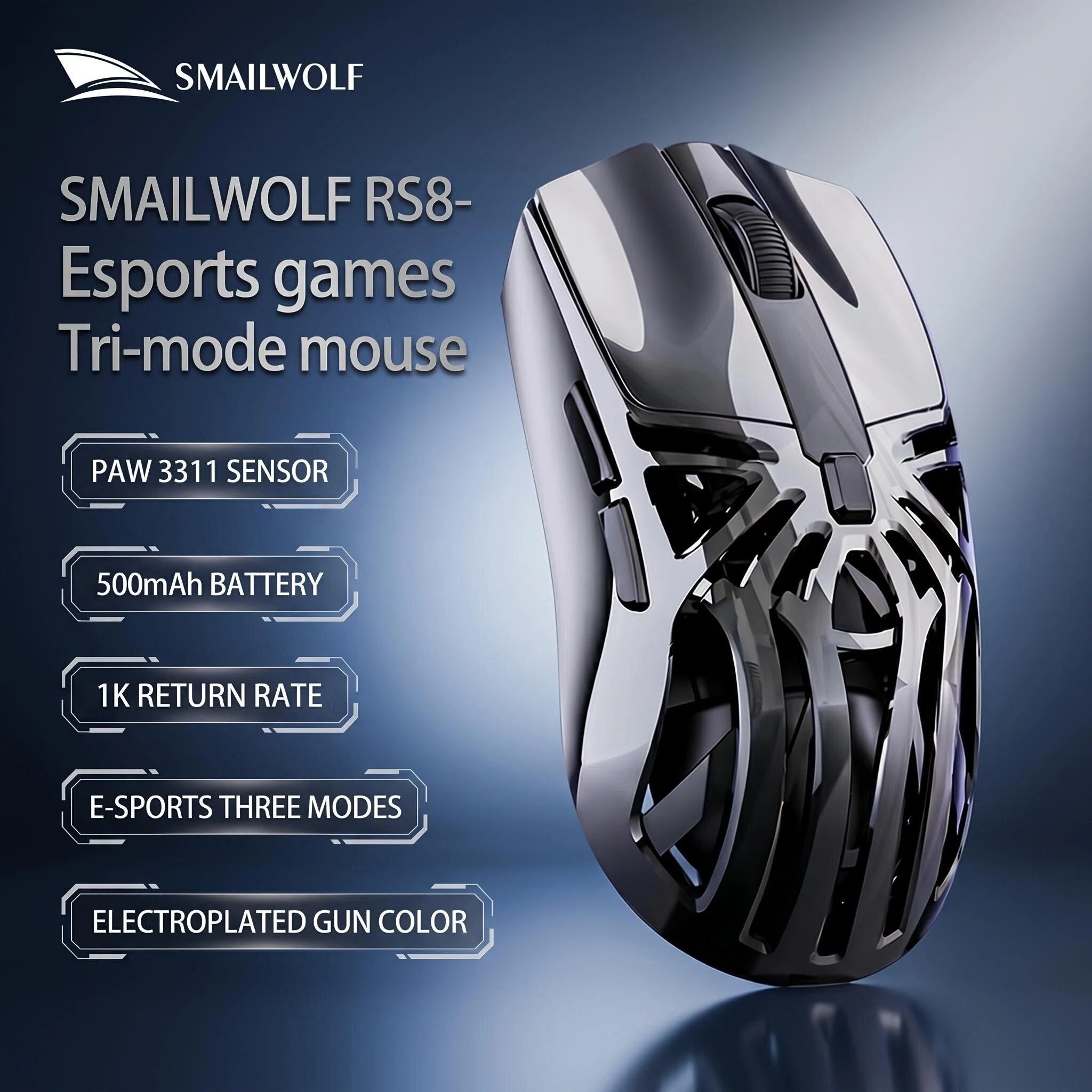 Fitness Journal Planner - Mysz bezprzewodowa Bluetooth SMAILWOLF RS8 Hollow