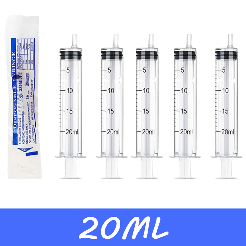Health Wellness Gifts - Indywidualnie Pakowane Bezigłowe Strzykawki Plastikowe 20ml