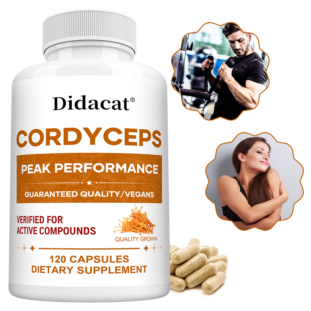 Health Wellness Energy - Kapsułki z grzybem Cordyceps 1000mg, naturalny