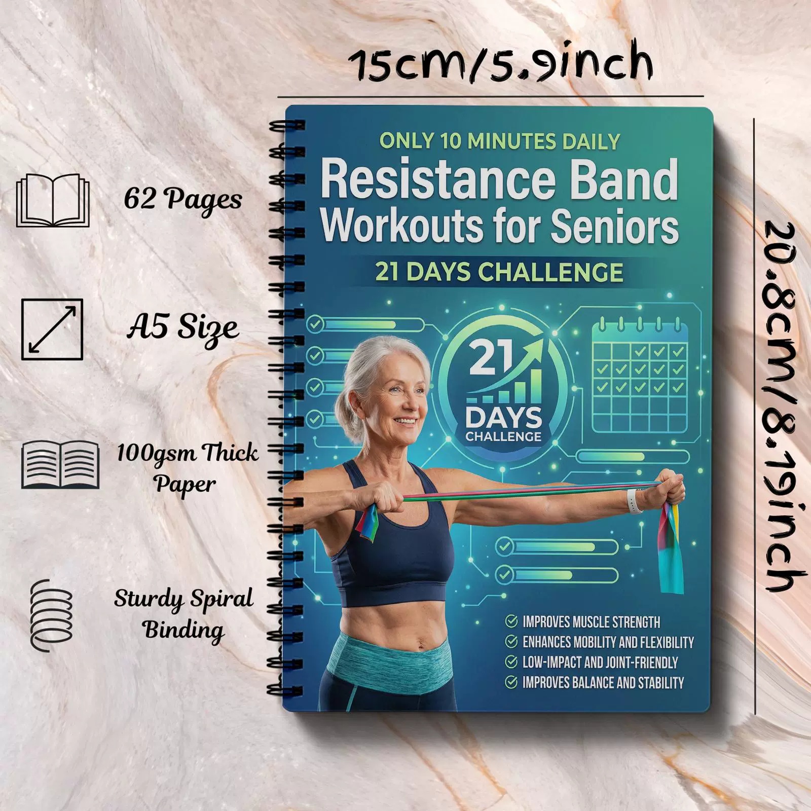 Treningi z taśmami oporowymi d – Fitness Journal Planner recenzja i cena